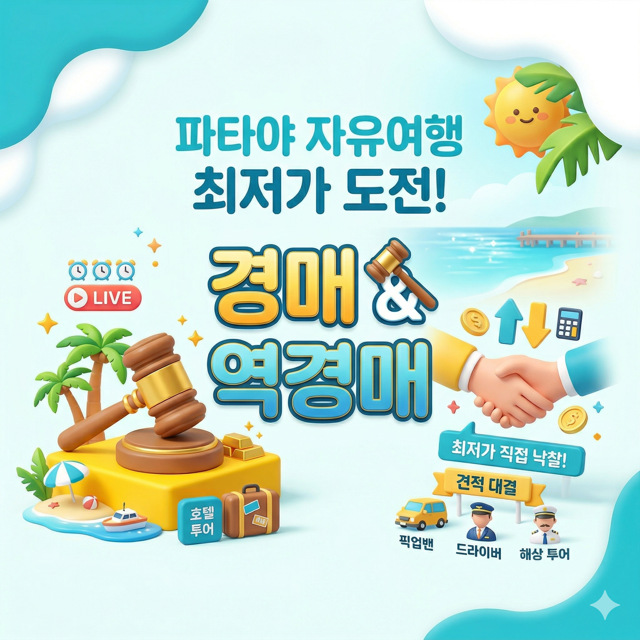 파타야 자유여행 경매로 최저가 낙찰 도전하고 즐겁게 여행하는 방법
